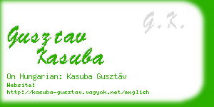 gusztav kasuba business card
